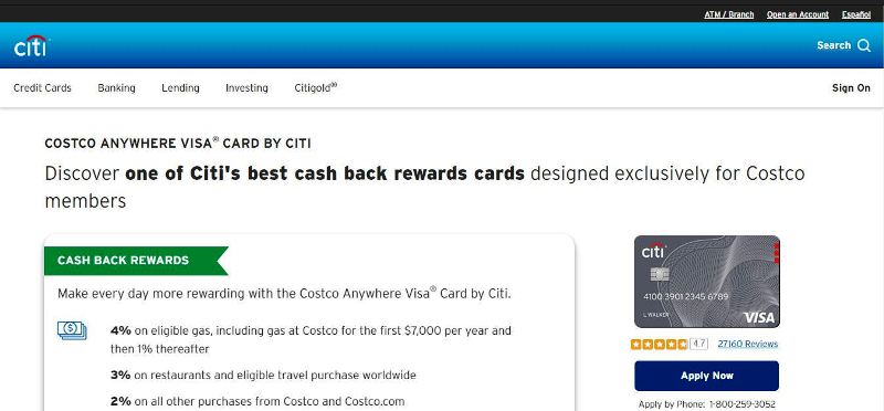 Costco Credit Card forgot password